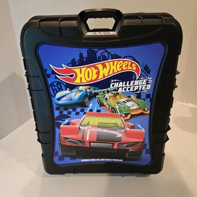 Hot Wheels 110 Car Carrying Case Storage Organizer Rolling Suitcase Made in USA - Image 1 of 4