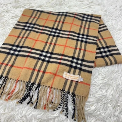 Bufanda Burberry Pure Cashmere Nova Check 100% Suave Lujo Invierno Esencial Foto 1 de 4