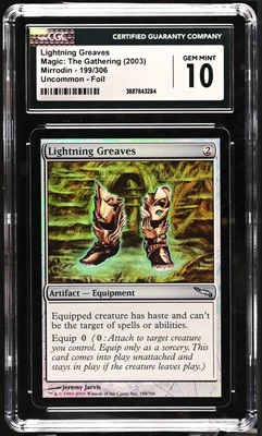 LIGHTNING GREAVES Mirrodin Foil CGC 10 Gem Mint MTG [Nostalgium] - Image 1 of 2