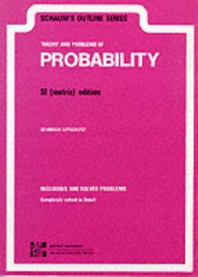 Probability, Metric Ed. (UK PROFESSION... by Seymour Lipschutz Other merchandise - Image 1 of 2