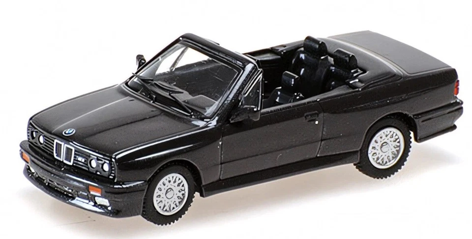 MINICHAMPS, BMW M3 E30 Cabriolet 1988 Nero metallizzato, 1/87,  MNC870020234 - Immagine 1 di 1