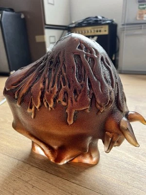 Genuine Murano Glass Bull Bison Buffalo With Makers Mark Very Rare and Unusual - Image 1 of 4