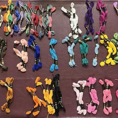 New and very close to new 93 Skeins DMC Embroidery Floss Thread  assort colors - Image 1 of 4