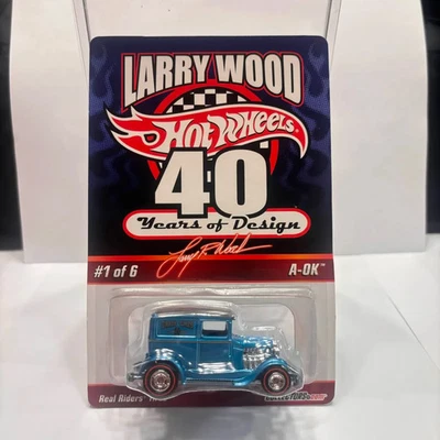 Hot Wheels Larry Wood 40 años de diseño A-OK #1/6 Real Riders A18 Foto 1 de 4