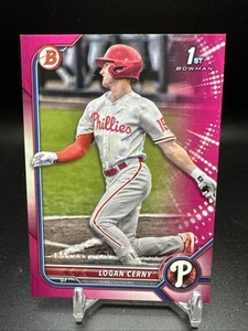 2022 Bowman 1st Prospect Pink /299 #BP-120 Logan Cerny Phillies - Bild 1 von 2