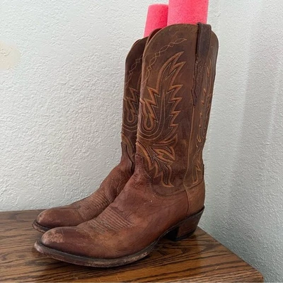 Botas de Vaquero Lucchese 2000 Para Hombre Marrón Talla 10 D Foto 1 de 4