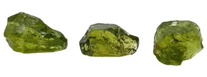9.21 Gram Three Peridot Arizona Cabochon Cab Facet Green Gem Rough EBS1709/92725 - Picture 1 of 6