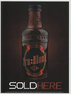 Tru Blood Blood Orange Carbonated Soda Drink Sold Here Window Cling Sign Decal - Picture 1 of 1
