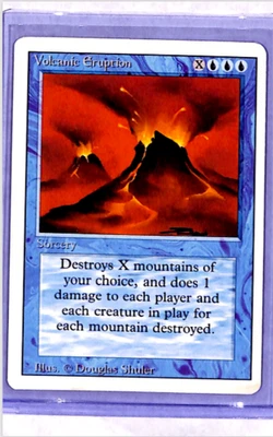 1994 MTG Magic The Gathering 3ED Revised WOTC Vintage Rare Volcanic Eruption LP - Image 1 of 2