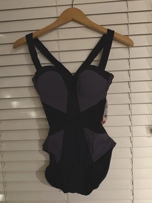 Traje de baño SPANX estructurado de una pieza talla 8 nuevo con etiquetas gris punto moldeador control abdominal Foto 1 de 4