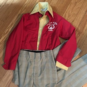 Boys Lot Outfit 1970’s 70s Vtg Dalton Band Plaid Levi’s Model Shirt  - Picture 1 of 10