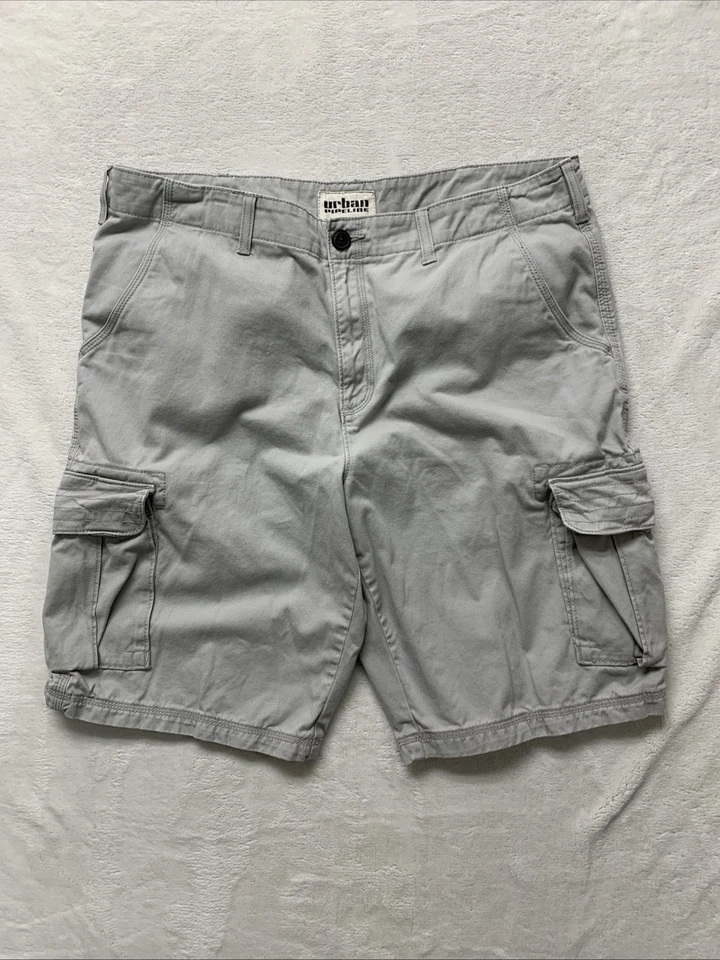 Pantalones Cortos de Carga Urban Pipeline Para Hombre 38 Gris Claro Bolsillos Pesca Camping Foto 1 de 4