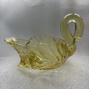 Vintage Cambridge Braunglas Schwan anmutig schöne Details 8,25"x6" EUC - Bild 1 von 11