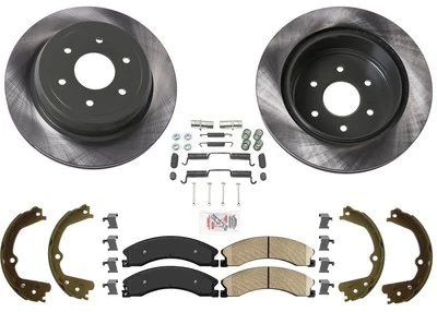 Задние дисковые тормозные диски тормозные колодки парковочные туфли подходят для Nissan Titan XD 2016-2024 - Изображение 1 из 4
