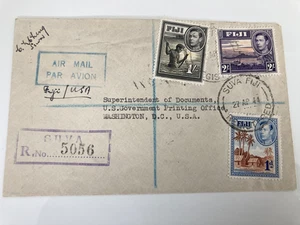 Fidschi Fiji St. 27.Ap.1944 Suva nach Washington D.C St. 14.MAY.1944 - Bild 1 von 3