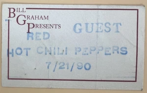 RED HOT CHILI PEPPERS 1990 Backstage Pass Bill Graham Presents - Picture 1 of 1