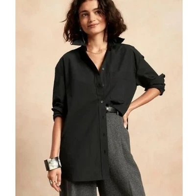 Camisa de popelina de algodón de manga larga de gran tamaño Banana Republic para mujer talla XL NUEVA Foto 1 de 4