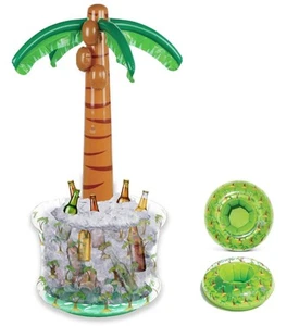 Inflatable Palm Tree Cooler and Drink Holders for Pool - Giant Palm Tree Cool... - Picture 1 of 7