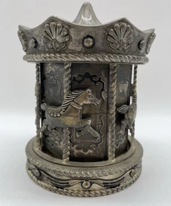 Vintage Carousel Money Box Piggy Bank Horse Pony Fairground Circus Roundabout - Picture 1 of 8