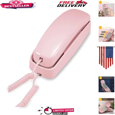 Elegante Teléfono TRIMLINE 210 - Teclado Iluminado, Silencio y Control de Volumen en Rosa Foto 1 de 4