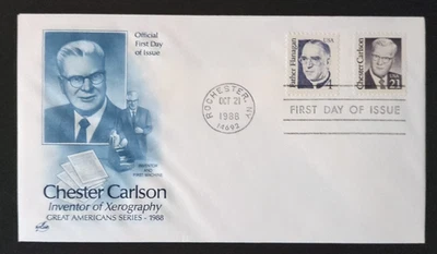 21c Chester Carlson # 2180 1988 FDC Artcraft - Image 1 of 2