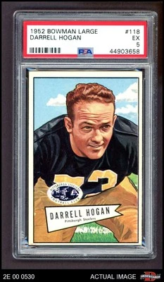 1952 Bowman Large #118 Darrell Hogan Steelers SHORT-PRINT Trinity / B PSA 5 - EX - Image 1 of 2