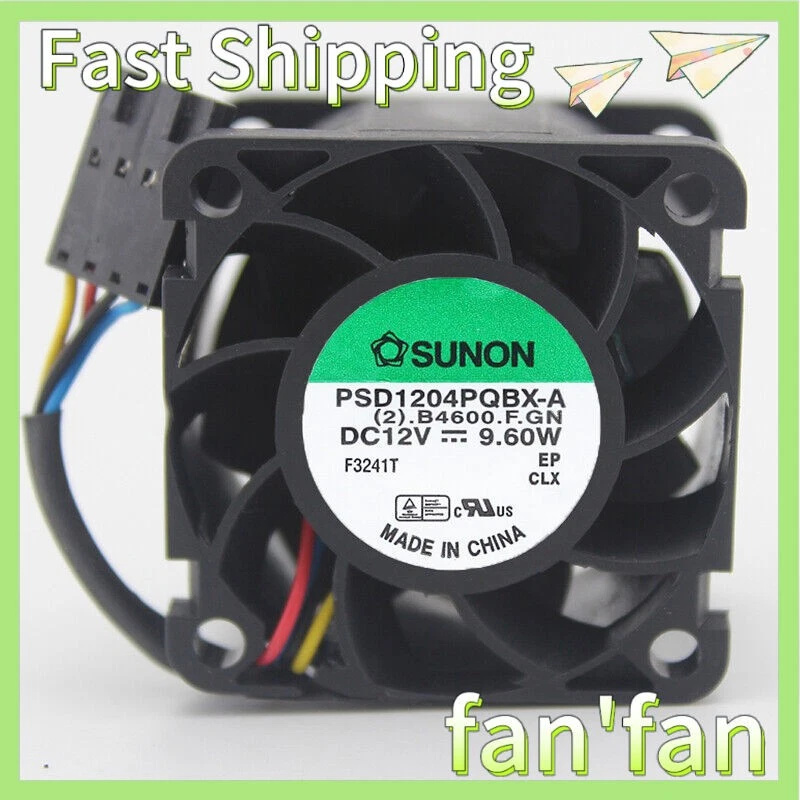 1 PCS SUNON PSD1204PQBX-A Fan 40*40*28mm 4pin 4cm 9.6W 12V Fast Delivery - Image 1 of 1