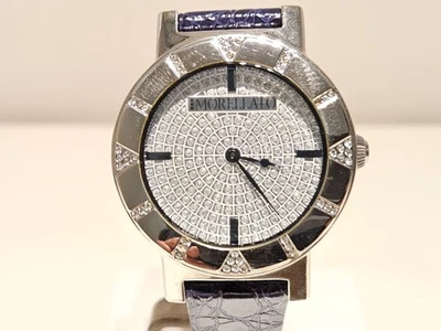 RELOJ RETRO DE LUJO HERMOSO DAMAS ITALIA ACERO INOXIDABLE CUARZO "MORELLATO" CON PIEDRAS Foto 1 de 4