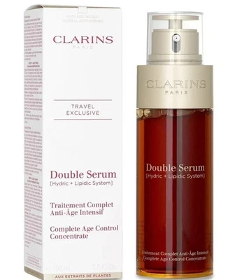 Paquete de 2 sueros dobles Clarins/sistema híbrido+lipídico 3,3 oz/100 ml Foto 1 de 2
