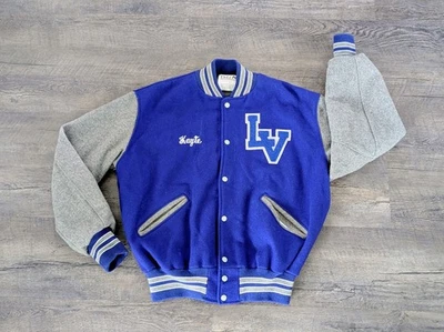 Chaqueta Letterman Universitaria de Lana DeLong De Colección Años 90 Figura Club de Patinaje Las Vegas L Foto 1 de 4