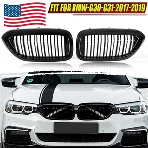Shiny Black Front Kidney Grille Grill For BMW G30 G31 5~Series 530i 540i 17-2020 - Picture 1 of 11
