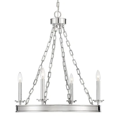 Savoy House 1-4403-4 Seville 4 Light 25"W Taper Candle Chandelier - Nickel - Image 1 of 4