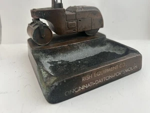Cenicero publicitario con rodillo de vapor Galion de colección Bronze Rish Equipment Co. - Imagen 1 de 8