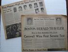 1977 Sports Sections Boston Herald & Globe: Reggie Jackson Yankees 2 Red Sox 0