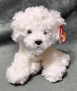 2005 Ty LOLLIPUP White Bichon Frise Beanie Baby New with Tags - Picture 1 of 7