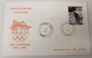 Numbered Envelope First Day NIGER Olympic Games SEOUL June 22 1988 - Picture 1 of 2