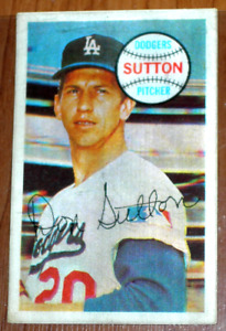 1968 Kellogg's Dodgers Donald Sutton #8 Pitcher