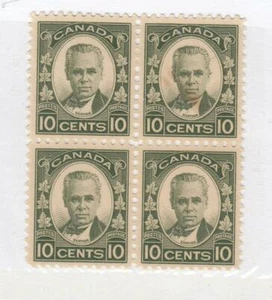 CANADÁ (MK3097) # 190 VF-3MNH/1H 10 cts 1931 GE CARTIER/BLOQUE DE 4 CAT VAL $200 - Imagen 1 de 1