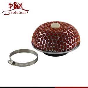 Universal 3'' 76MM Mushroom Power UP Racing Style Turbo Air Intake Filter Red - Picture 1 of 9