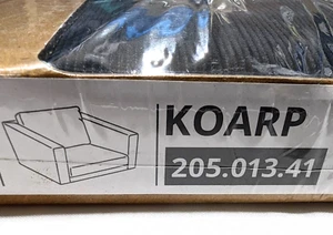 Ikea KOARP Armchair (Chair) Cover Slipcover SAXEMARA BLACK BLUE New! SEALED! - Picture 1 of 3