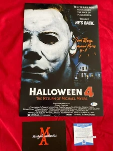 TOM MORGA FOTO AUTOGRAFATA FIRMATA 12x18! HALLOWEEN 4! MICHAEL MYERS! BECKETT! - Foto 1 di 5