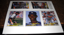 1990 SCD POCKET PRICE GUIDE UNCUT CARD SHEET GARY SHEFFIELD LEN DYKSTRA FIELDER