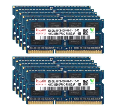 Hynix 40G 10X 4GB PC3-12800 DDR3 RAM 1600MHz 204Pin SODIMM Laptop Memory NonEcc - Image 1 of 4