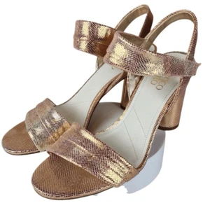 NEW IN BOX- Franco Sarto- Metallic Pink Osmina Slingback Heels, Size 9 - Picture 1 of 13