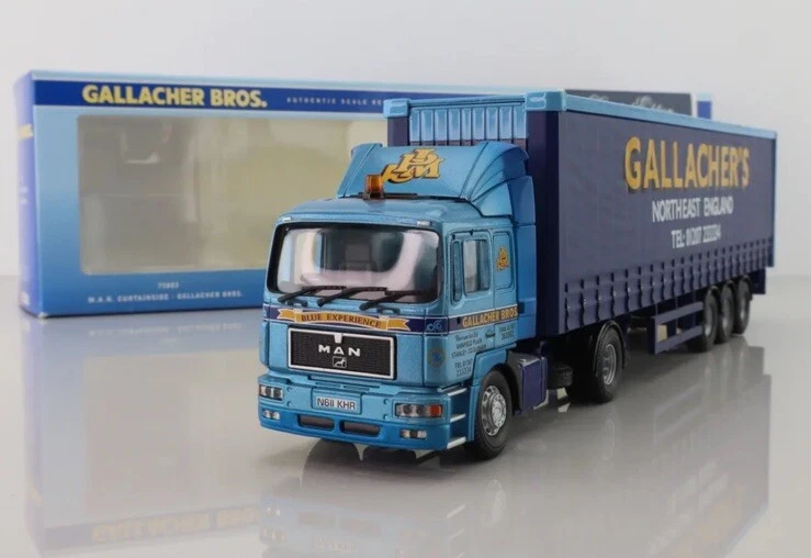 Corgi 75803; MAN F90 Artic Curtainside: Gallacher, Co Durham; 1.50 New Complete - Image 1 of 1