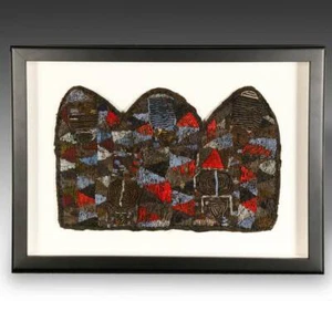 BANTE O DELANTAL PARA CELEBRACIÓN DE COSECHA PUEBLO YORUBA NIGERIA ÁFRICA OCCIDENTAL SIGLO XX. - Imagen 1 de 8