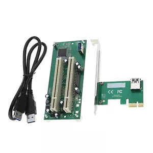 PCI-Express PCI-e auf PCI Adapterkarte PCIe auf Dual PCI Steckplatz Erweiterungskarte - Bild 1 von 11