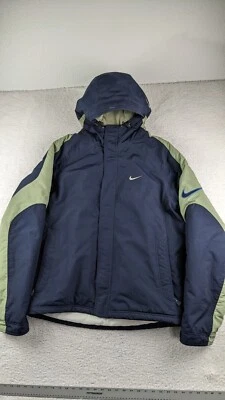 VTG Nike Jacket Hooded Heavy Men's Large Ski Winter Nylon Color Block RN#56323 - Image 1 of 4