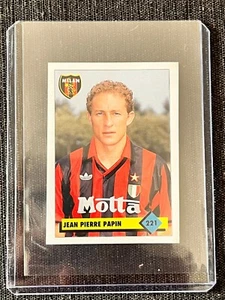 STICKER MERLIN CALCIO 93 JEAN PIERRE PAPIN MILAN # 221 PSA TOPLOADER NO PANINI - Imagen 1 de 2