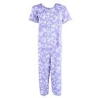 New PJ Couture Women's Plus Size Lightweight Ribbed Tropical Print Pajama Set